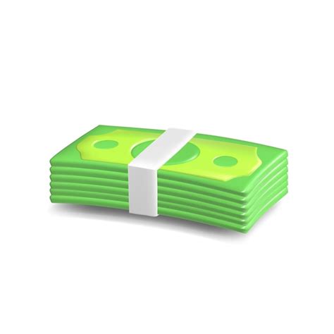 Premium Vector Dollar Bill Icon Green 3d Render American Money Dollar