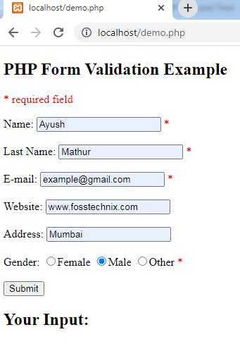 Form Validation In Php With Examples Steps