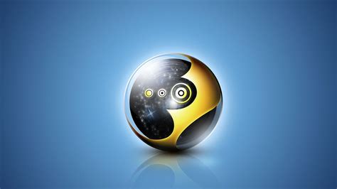 Wallpaper Ball Black Yellow Blue Hd Picture Image