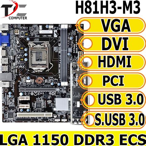 Jual Art K K Mainboard Mobo Lga Socket H Ecs Usb Shopee