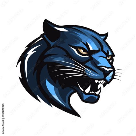 Esport Panther Vector Logo On White Background Side View Panther Icon