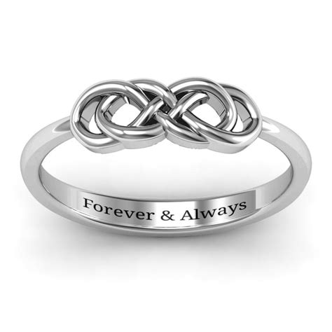 Sterling Silver Infinity Knot Ring Jewlr