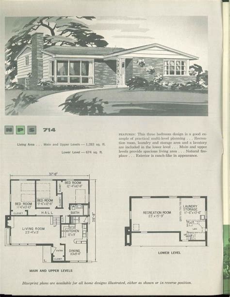 Mid Century Home Floor Plans | Architektur