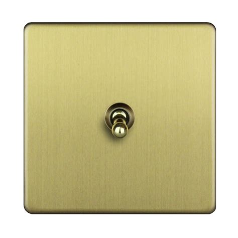 Varilight 10a 2 Way Single Brushed Brass Effect Switch Departments