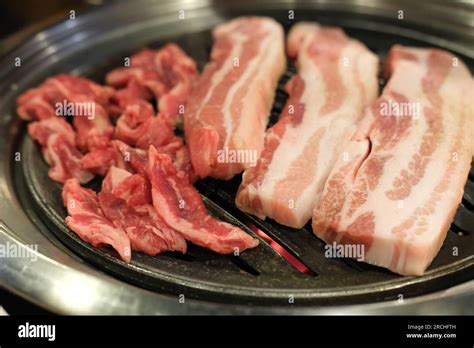 Barbecue Pork And Samgyeopsal Grilled Pork Belly Korean Style Food