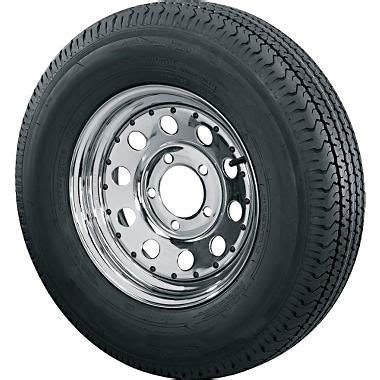 ST205/75D14 Bias Ply Trailer Tire with 5 Bolt Chrome Modular Trailer Rim