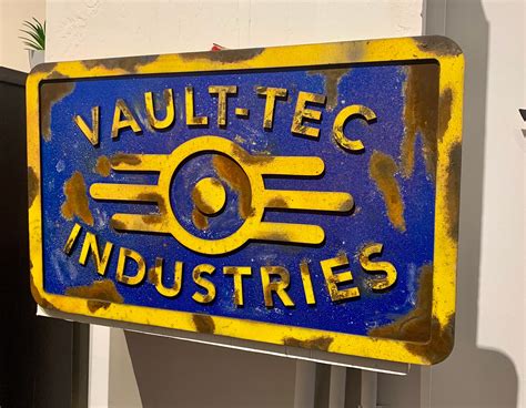 Vault Tec Engraved Sign Fallout Sign Etsy