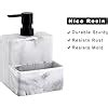 Zccz Soap Dispenser With Sponge Holder Marble Look Liquid Hand And