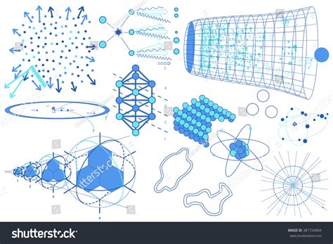 Science Elements Symbols Schemes Physics Chemistry Stock Vector ... 