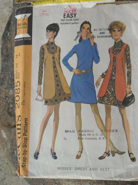 1969 Mccall S Step By Step Pattern For Dresses Etsy