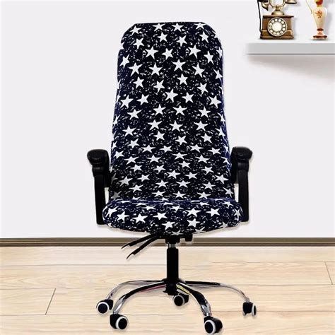 Computer Office Chair Cover Washable Removable Arm Printed Elastic Chair Cover Slipcover Stretch ...