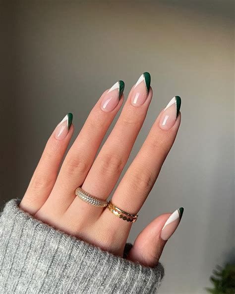 40 Dark Green Nail Designs You Need To Try Prada Pearls Gel