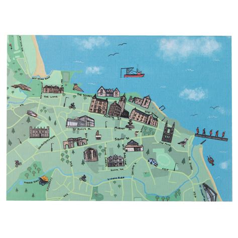 St Andrews Map Poster – University of St Andrews Shop