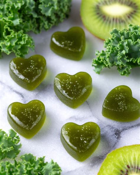 Healthy Homemade Green Gummy Snacks Refreshing And Nutritious