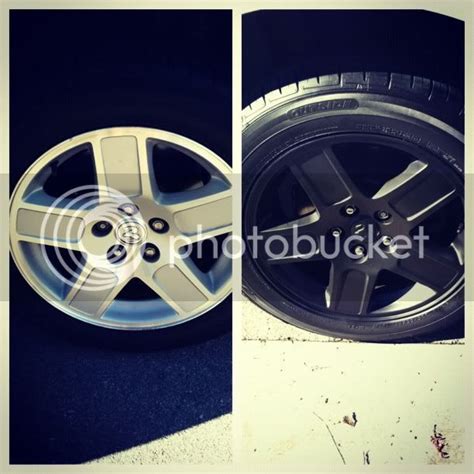 If anyone was ever curious about Plasti-Dip..here you go. Wheels on car ...