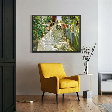 Joaquin Sorolla Y Bastidamending The Saillarge Wall Artframed Wall