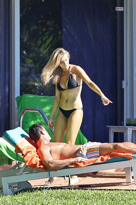 Joanna Krupa In Black Bikini Poolside Miami February 2014 CelebMafia