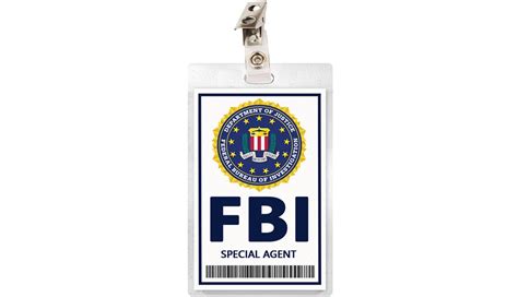 FBI ID Badge Card Cosplay Costume Name Tag Prop Laminate Halloween - Etsy