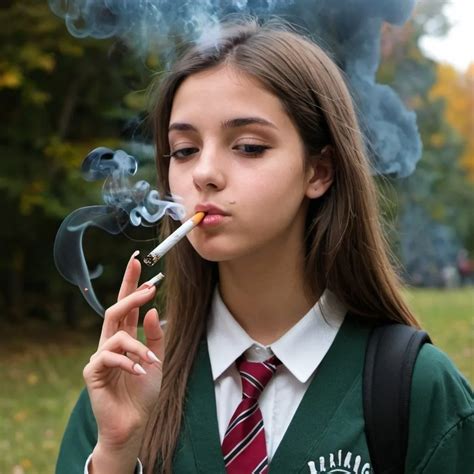 Smoking Girl Student