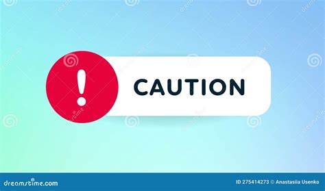 Caution Attention Sign Vector Modern Color Illustration Stock Vector