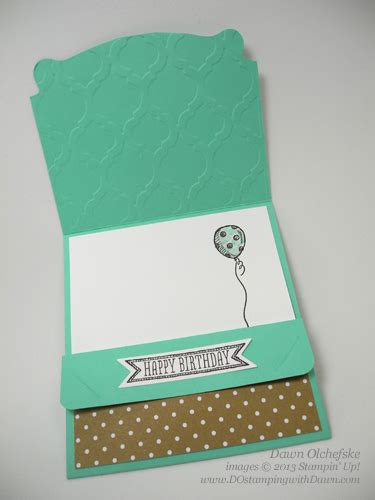 Sketched Birthday Pop N Cuts Gift Card Holder Dostamping With Dawn