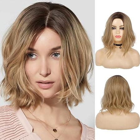 Amazon K Ryssma Ombre Bob Wig Blonde Dark Root Tone Short Bob