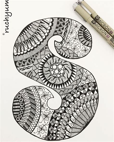 Zentangle Letter Patterns