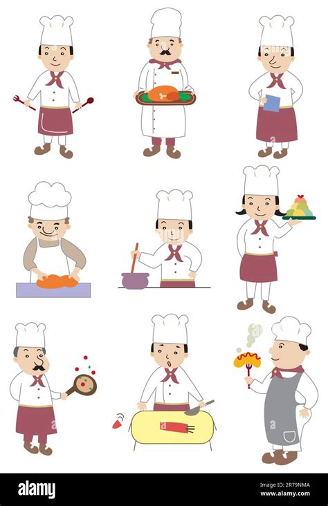 Cartoon Female Chef Stock Vector Images Alamy