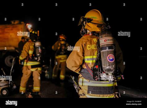 Us Marines With Aircraft Rescue And Firefighting Arff Marine