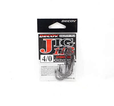 Decoy Jig 11B Strong Jig Hooks Black Size 4 0 3759 EBay