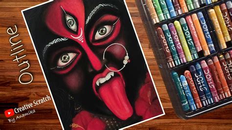 Easy Kali Mata Drawing Angry Kali Mata Drawing Kali Thakur Drawing