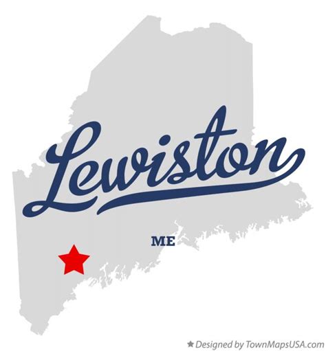 Map of Lewiston, ME, Maine