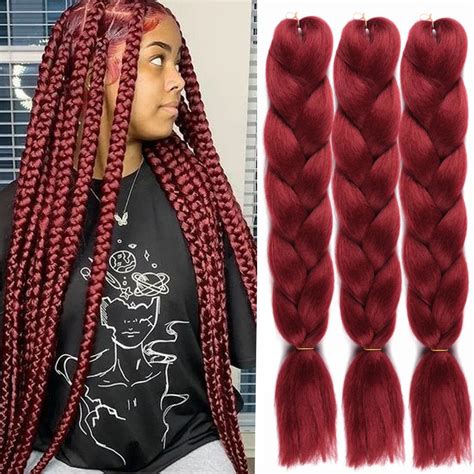 24 Inch Jumbo Extensions Ombre Synthetic Braid Hair Extensions For Crochet Braiding Hair Two