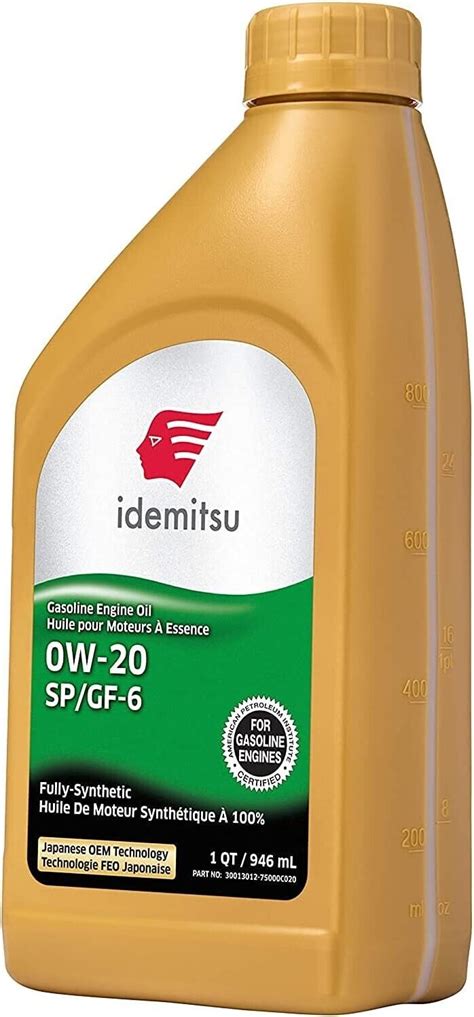 Idemitsu Full Synthetic 0w 20 Engine Oil Spgf 6 1 Quart New For Sale