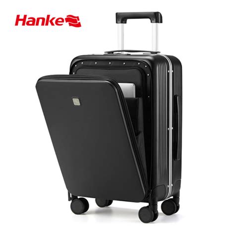 HANKE 22/24 Inch Front Opening Travel Luggage Women Small Suitcase 18/ ...