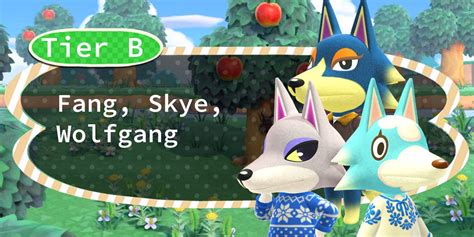 Animal Crossing New Horizons Wolf Villager Tier List