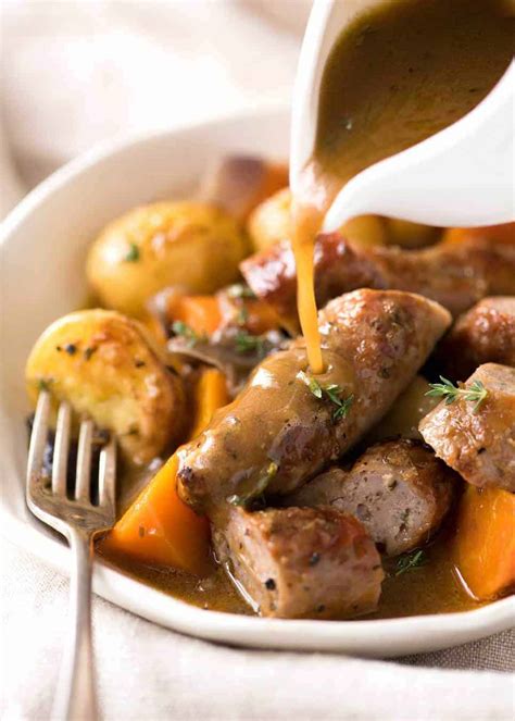 Sausage Bake With Potatoes And Gravy Recipetin Eats