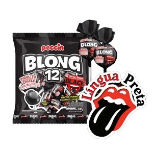 Pirulito Pinta Lingua Frutas Vermelhas Blong Black 600g