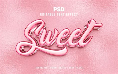 Premium Psd Sweet D Editable Psd Text Effect Style