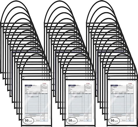 Merkaunis 50 Pack Shop Ticket Holders Job Ticket Holders