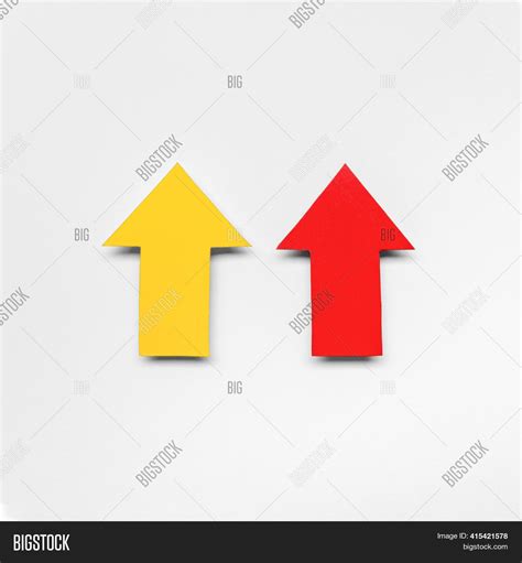 Red Yellow Arrow Signs Image & Photo (Free Trial) | Bigstock