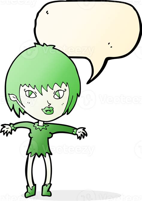 Cartoon Vampire Girl With Speech Bubble 44289486 Png