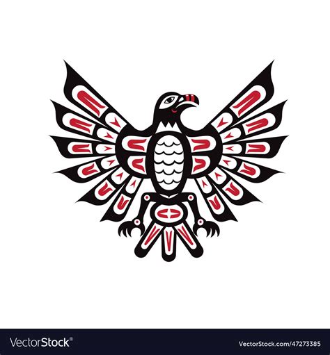 Haida indian raven Royalty Free Vector Image - VectorStock