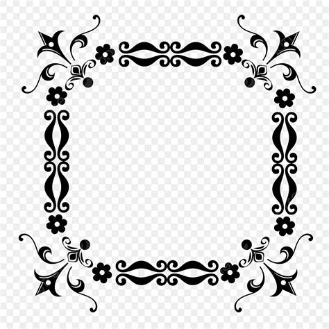 European Style Border Png Picture Decorative Border Black And White