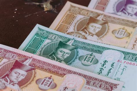 Mongolian Currency Tugrik Money Various Banknotes Stock Image Image