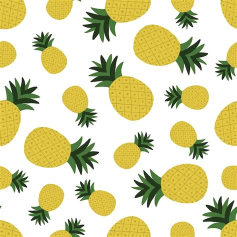 Premium Vector Pineapple Pattern For Summer