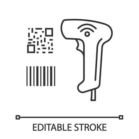 Barcode And Qr Code Scanner Linear Icon Wifi Linear And Matrix