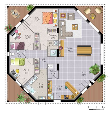 Plan De Maison Une Maison Octogonale Originale Faire Construire Sa