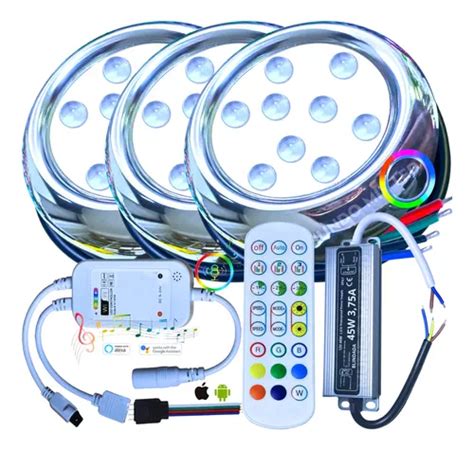 Lumin Ria Piscina Led Rgb W Inox Mm Wifi Blindada