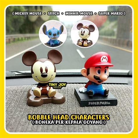 Jual Boneka Dashboard Bobble Head Kepala Goyang Mickey Mario